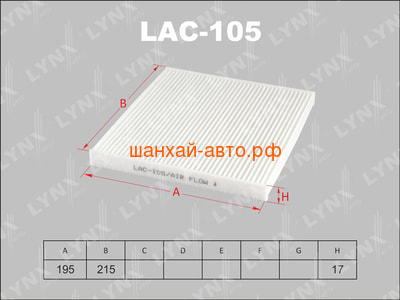   Geely Emgrand X7 LYNXauto LAC-105