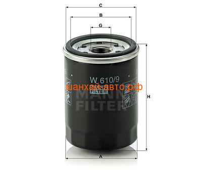   Geely: MK, MK Cross; Lifan: Breez, Smily, Solano, X60, Emgrand EC7 MANN W610/9 ()